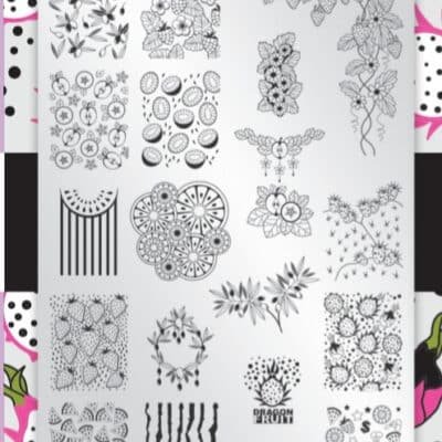 Moyra Stamping plate 90 dragon fruits