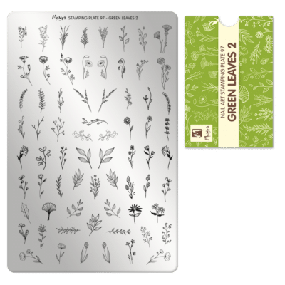 Moyra stamping plate 97 Green leaves 2