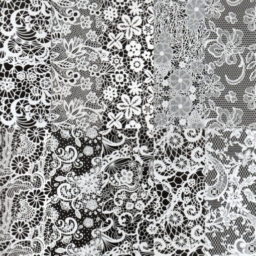 Foil White Lace